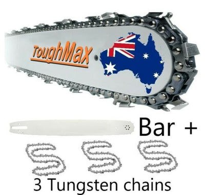 Husq 20 inch 1x Bar 3x Tungsten Carbide Chainsaw Chain 3/8 .058 72DL by ToughMax